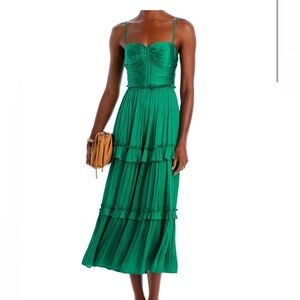 Aqua Ruched Top Midi Dress